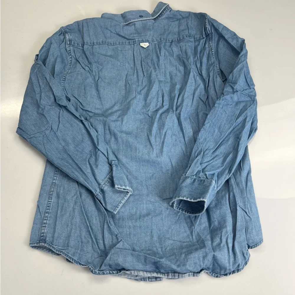Five four men’a denim cotton button down shirt XL L14-10 - Picture 4 of 6